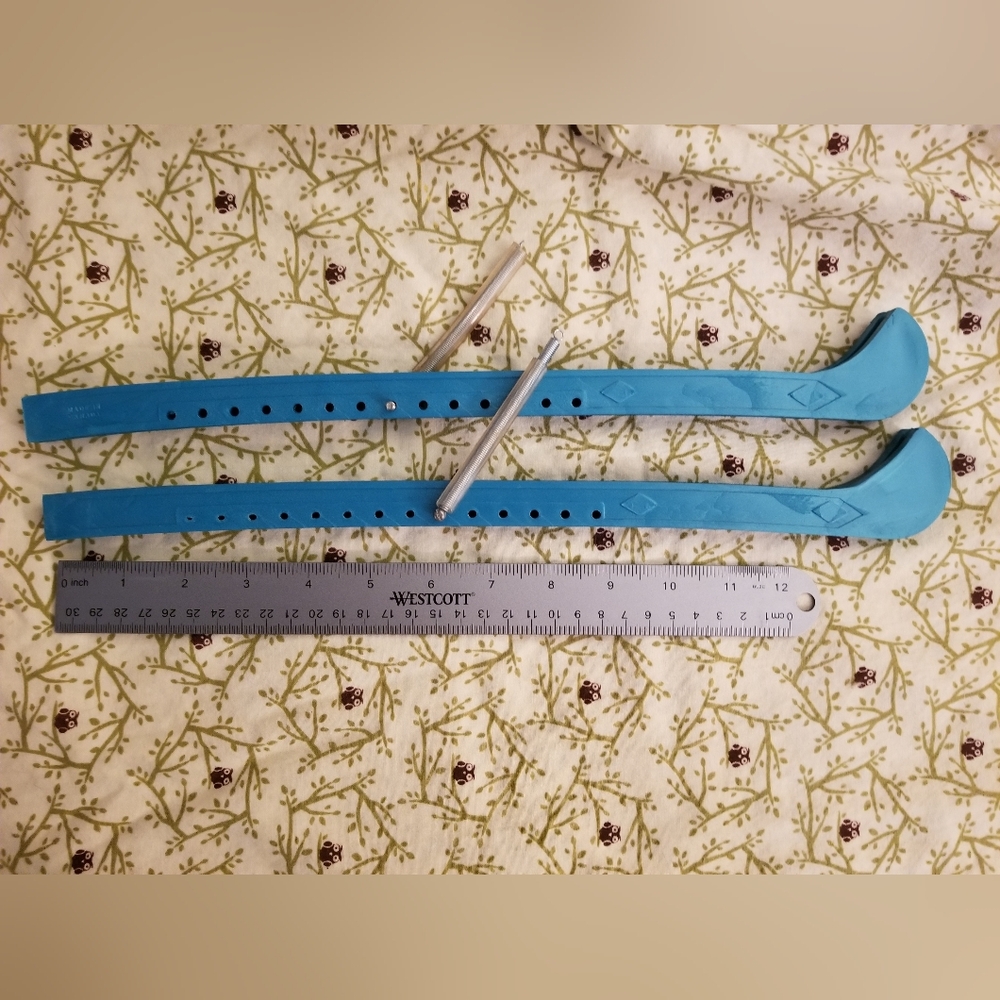 Aqua Blue Ice Figure Skate Blade Guards Skating  Skater Guard Covers